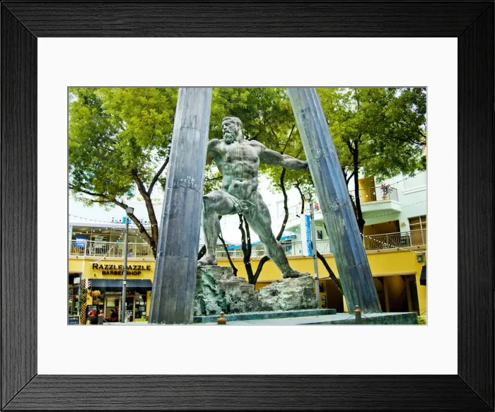 Framed Print : Florida, Miami, Downtown, Brickell Neighborhood, Mary Brickell Village, Pillars Of Framed Print : Florida, Miami, Downtown, Brickell Neighborhood, Mary Brickell Village, Pillars Of