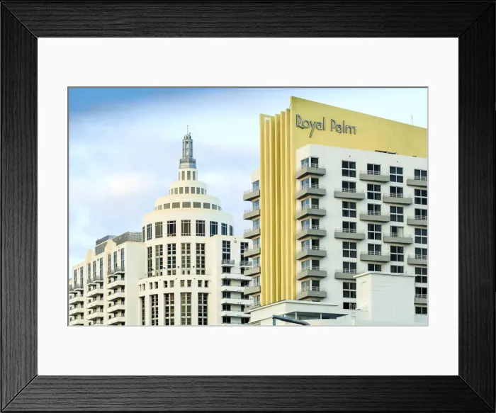 Framed Print : Florida, Miami Beach, South Beach, Lowes Hotel, Royal Palm Hotel, Collins Avenue Framed Print : Florida, Miami Beach, South Beach, Lowes Hotel, Royal Palm Hotel, Collins Avenue
