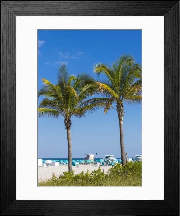 Framed Print : U. S. A, Miami, Miami beach, South Beach
