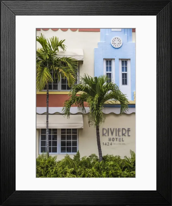 Framed Print : U. S. A, Miami, South Beach, Collins Ave, Rivere Hotel