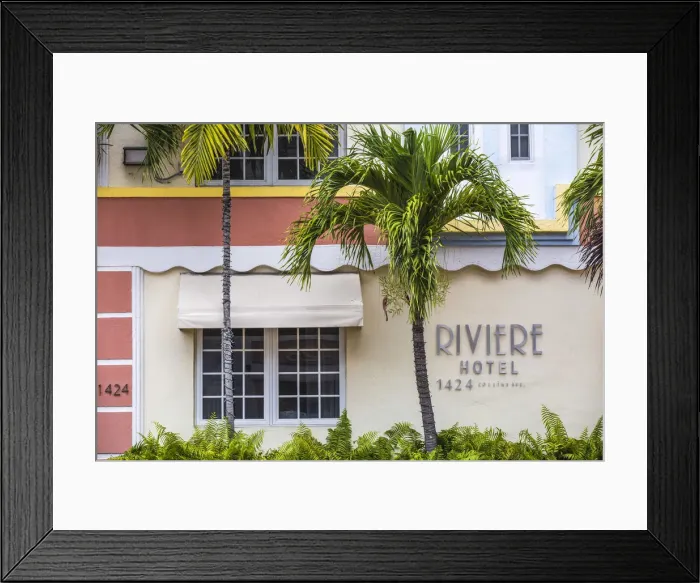 Framed Print : U. S. A, Miami, South Beach, Collins Ave, Rivere Hotel