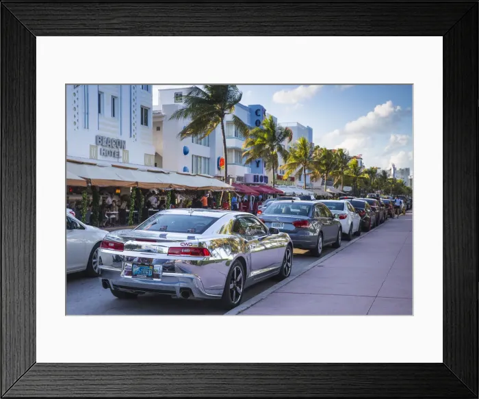 Framed Print : U. S. A, Miami, Miami Beach, South Beach, Art Deco Hotels on Ocean drive Framed Print : U. S. A, Miami, Miami Beach, South Beach, Art Deco Hotels on Ocean drive