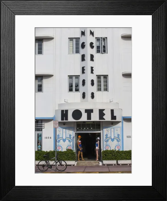 Framed Print : U. S. A, Miami, Miami Beach, South Beach, Ocean Drive, Congress Hotel Framed Print : U. S. A, Miami, Miami Beach, South Beach, Ocean Drive, Congress Hotel