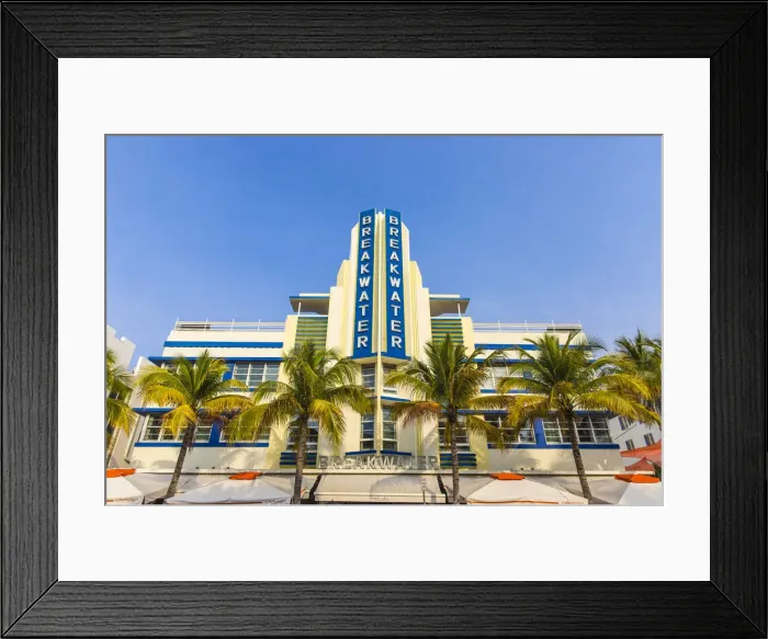 Framed Print : U. S. A, Miami, Miami Beach, South Beach, Ocean Drive, Breakwater Hotel Framed Print : U. S. A, Miami, Miami Beach, South Beach, Ocean Drive, Breakwater Hotel