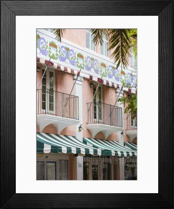 Framed Print : U. S. A, Miami, South Beach, Espanola Way, Spanish Colonial architecture Framed Print : U. S. A, Miami, South Beach, Espanola Way, Spanish Colonial architecture