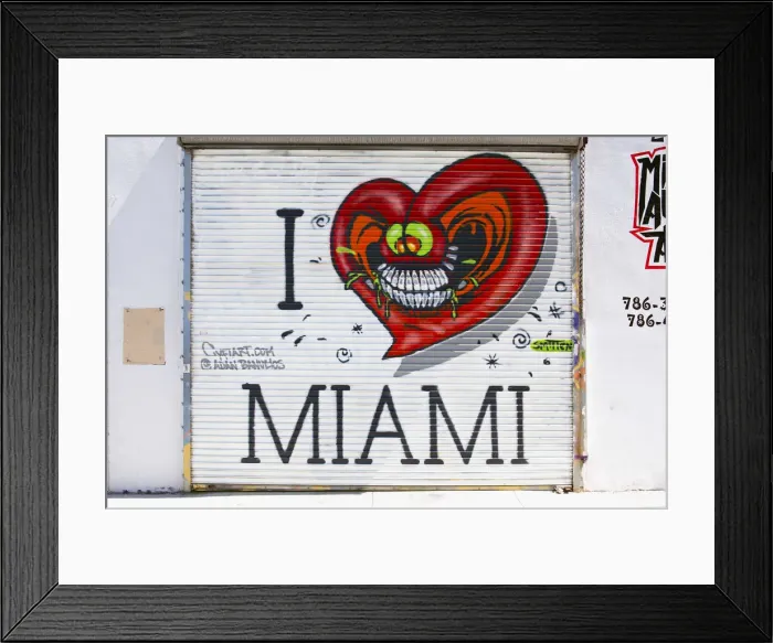 Framed Print : Graffiti street art in the Wynwood Art District of Miami, Florida, USA Framed Print : Graffiti street art in the Wynwood Art District of Miami, Florida, USA