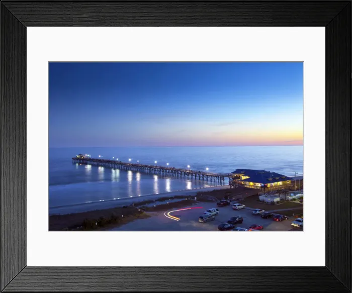 Framed Print : North Myrtle Beach, Cherry Grove Fishing Pier, South Carolina