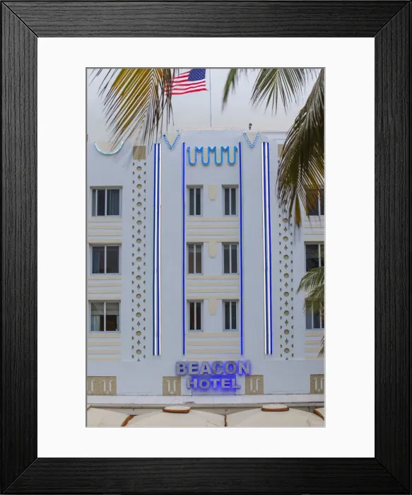Framed Print : U. S. A, Miami, Miami Beach, South Beach, Ocean Drive, Beacon Hotel Framed Print : U. S. A, Miami, Miami Beach, South Beach, Ocean Drive, Beacon Hotel