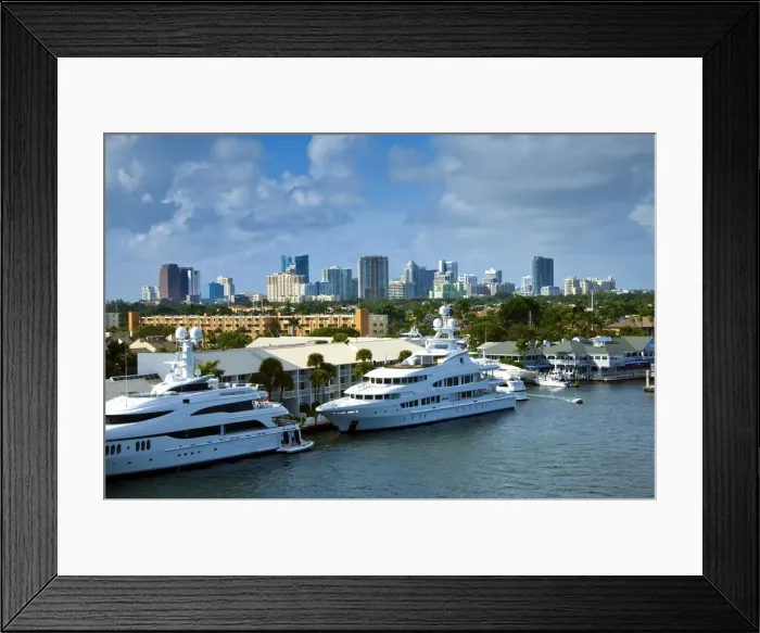 Framed Print : Florida, Fort Lauderdale, Skyline, Intercoastal Waterway Framed Print : Florida, Fort Lauderdale, Skyline, Intercoastal Waterway