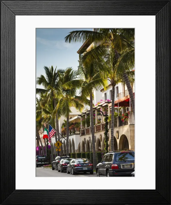 Framed Print : USA, Florida, Palm Beach, Worth Avenue, street detail Framed Print : USA, Florida, Palm Beach, Worth Avenue, street detail