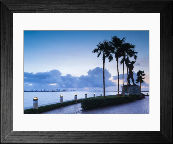 Framed Print : USA, Florida, Miami, Port of Miami from Brickell Key Framed Print : USA, Florida, Miami, Port of Miami from Brickell Key