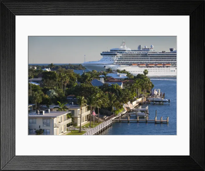 Framed Print : USA, Florida, Fort Lauderdale, Port Everglades, cruiseships Framed Print : USA, Florida, Fort Lauderdale, Port Everglades, cruiseships