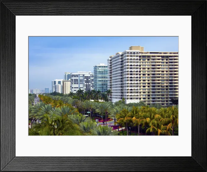 Framed Print : Florida, North Miami Beach, Bal Harbour Village, Condominiums, Hotels Framed Print : Florida, North Miami Beach, Bal Harbour Village, Condominiums, Hotels