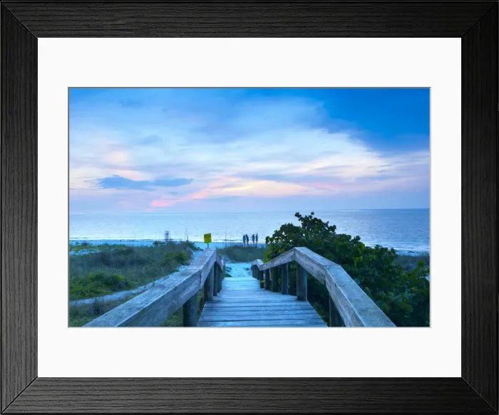 Framed Print : Florida, Anna Maria Island, Bean Point, Manatee County, Where The Gulf Of Mexico Meets