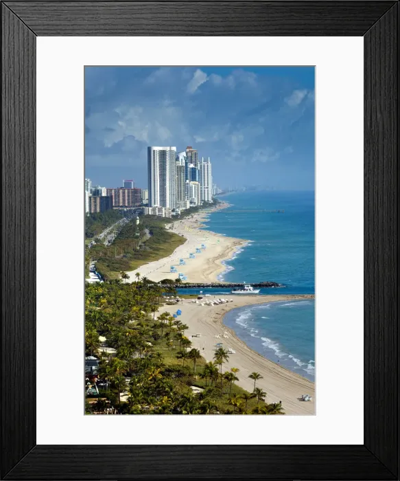 Framed Print : Florida, North Miami Beach, Bal Harbour Beach, Haulover Inlet Seperates Miami Beach Framed Print : Florida, North Miami Beach, Bal Harbour Beach, Haulover Inlet Seperates Miami Beach