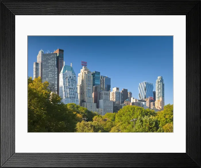 Framed Print : USA, New York, Manhattan, Central Park and Midtown Skyline