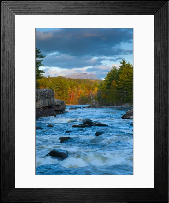 Framed Print : USA, Maine, West Branch of the Penobscot River and Mount Katahdin in Baxter State Park Framed Print : USA, Maine, West Branch of the Penobscot River and Mount Katahdin in Baxter State Park
