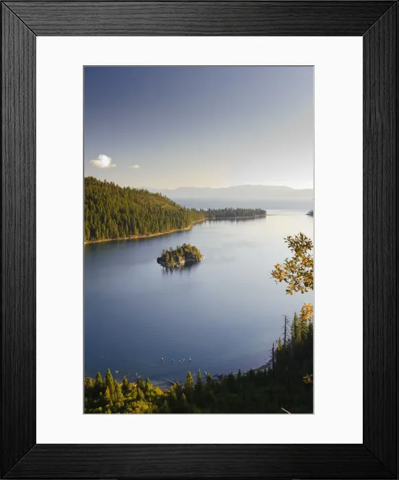 Framed Print : USA, California  /  Nevada, Lake Tahoe, Emerald Bay