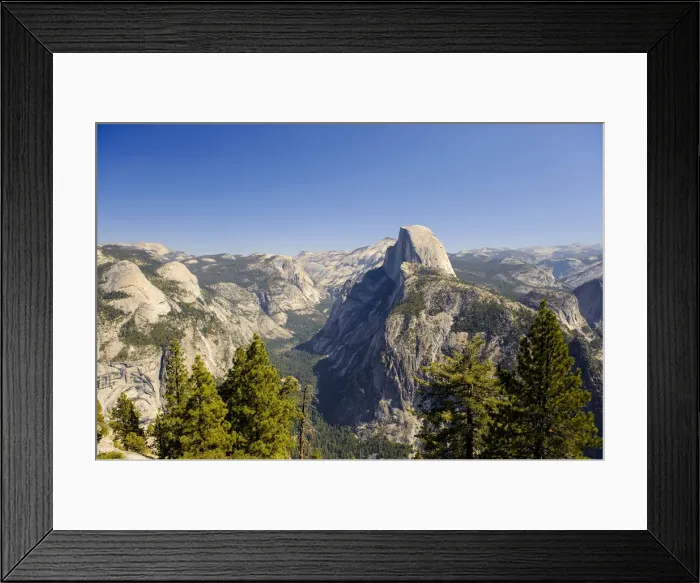 Framed Print : USA, California, Yosemite National Park, Glacier Point and Half Dome Mountain