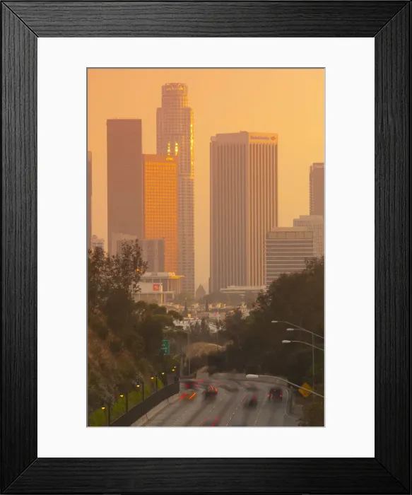Framed Print : USA, California, Los Angeles, Route 110 Framed Print : USA, California, Los Angeles, Route 110