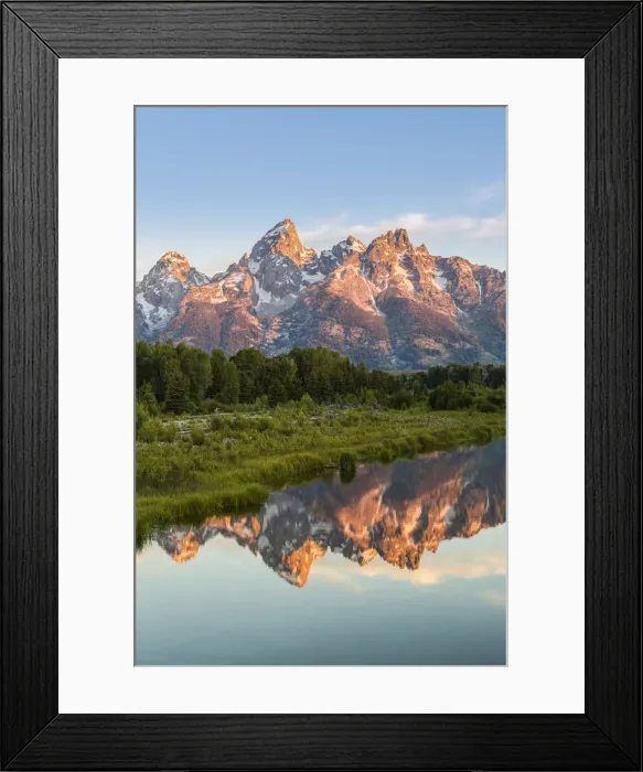 Framed Print : Mount Moran in Oxbow Bend of the Snake River in Grand Teton National Park, Wyoming, USA