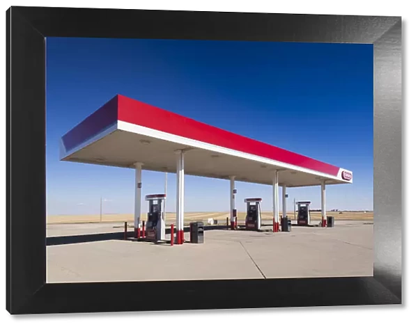 USA, South Dakota, Selby, gas station