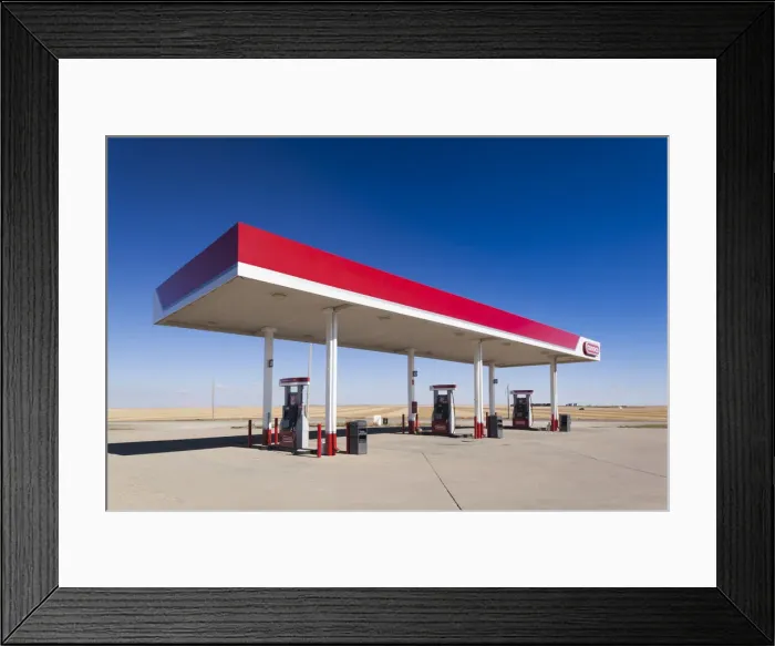 Framed Print : USA, South Dakota, Selby, gas station Framed Print : USA, South Dakota, Selby, gas station