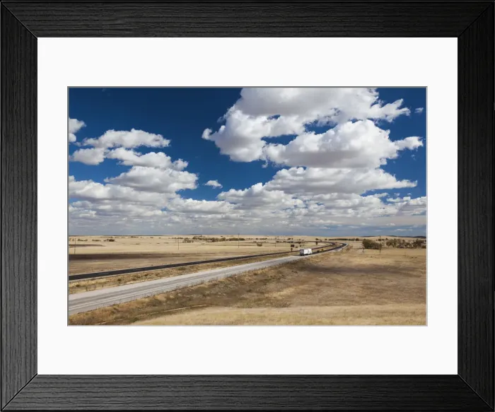 Framed Print : USA, South Dakota, Cactus Flat, elevated view of Interstate highway I-90 Framed Print : USA, South Dakota, Cactus Flat, elevated view of Interstate highway I-90