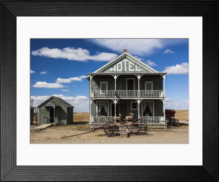 Framed Print : USA, South Dakota, Stamford, 1880 Town, pioneer village, hotel Framed Print : USA, South Dakota, Stamford, 1880 Town, pioneer village, hotel