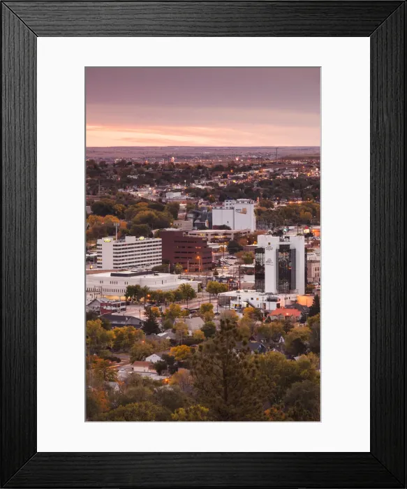Framed Print : USA, South Dakota, Rapid City, elevated view of the skyline Framed Print : USA, South Dakota, Rapid City, elevated view of the skyline