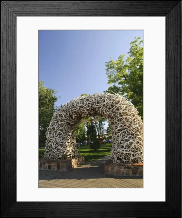 Framed Print : Elk Antler Arch, Town Square, Jackson Hole, Wyoming, USA Framed Print : Elk Antler Arch, Town Square, Jackson Hole, Wyoming, USA