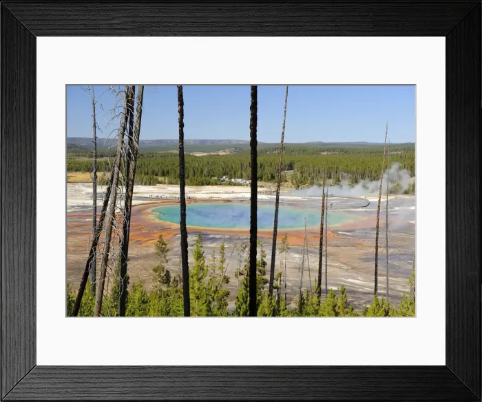 Framed Print : Grand Prismatic Spring (Worlds third Largest Thermal Pool), Yellowstone National Framed Print : Grand Prismatic Spring (Worlds third Largest Thermal Pool), Yellowstone National