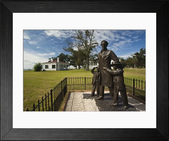 Framed Print : USA, Mississippi, Biloxi, Beauvoir, The Jefferson Davis Home and Presidential Library