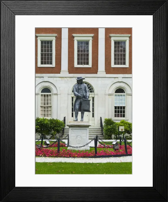 Framed Print : USA, Pennsylvania, Philadelphia, William Penn statue by Pennsylvania Hospital, oldest Framed Print : USA, Pennsylvania, Philadelphia, William Penn statue by Pennsylvania Hospital, oldest