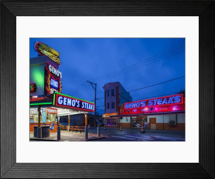 Framed Print : USA, Pennsylvania, Philadelphia, South Philadelphia, Italian-American Area, Geno s Framed Print : USA, Pennsylvania, Philadelphia, South Philadelphia, Italian-American Area, Geno s