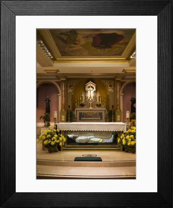 Framed Print : USA, Pennsylvania, Philadelphia, Shrine of Saint John Neumann, shrine and body of Framed Print : USA, Pennsylvania, Philadelphia, Shrine of Saint John Neumann, shrine and body of