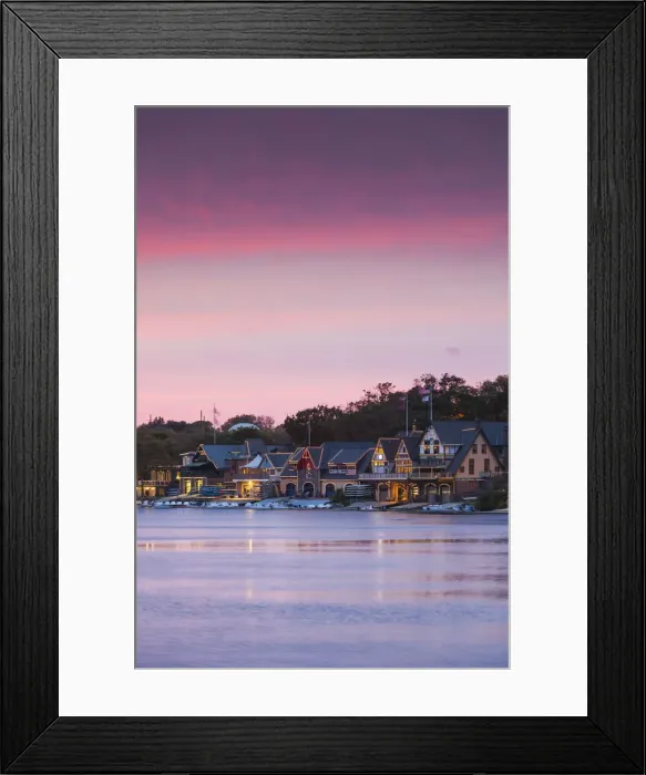 Framed Print : USA, Pennsylvania, Philadelphia, Boathouse Row on the Schuylkill River, dusk Framed Print : USA, Pennsylvania, Philadelphia, Boathouse Row on the Schuylkill River, dusk