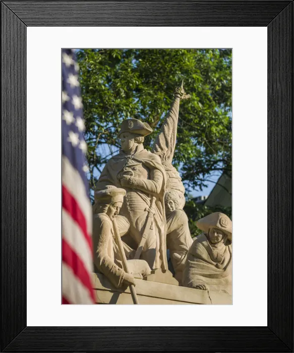 Framed Print : USA, Pennsylvania, Bucks County, Washington Crossing, statue of General George Washington Framed Print : USA, Pennsylvania, Bucks County, Washington Crossing, statue of General George Washington