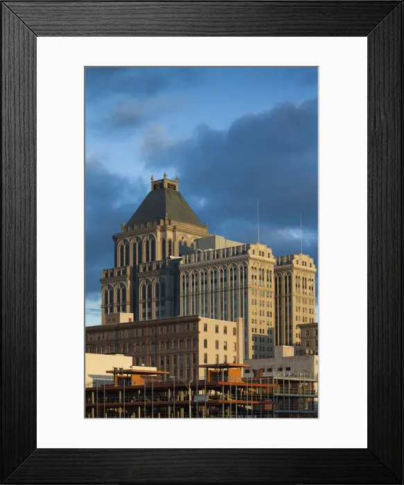 Framed Print : USA, North Carolina, Greensboro, city skyline, sunrise Framed Print : USA, North Carolina, Greensboro, city skyline, sunrise