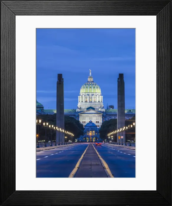 Framed Print : USA, Pennsylvania, Harrisburg, Pennsylvania State Capitol, exterior, dawn Framed Print : USA, Pennsylvania, Harrisburg, Pennsylvania State Capitol, exterior, dawn