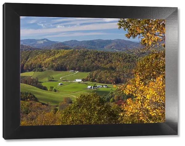 USA, North Carolina, Blowing Rock, autumn landscape off of the Blue Ridge Parkway