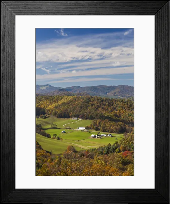 Framed Print : USA, North Carolina, Blowing Rock, autumn landscape off of the Blue Ridge Parkway Framed Print : USA, North Carolina, Blowing Rock, autumn landscape off of the Blue Ridge Parkway