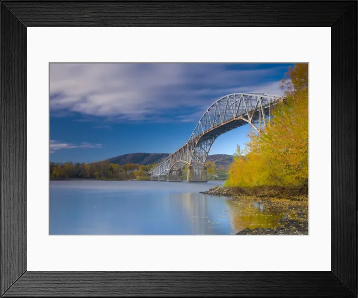 Framed Print : USA, Vermont, Lake Champlain, Chimney Point Bridge between Chimney Point VT and Crown Framed Print : USA, Vermont, Lake Champlain, Chimney Point Bridge between Chimney Point VT and Crown