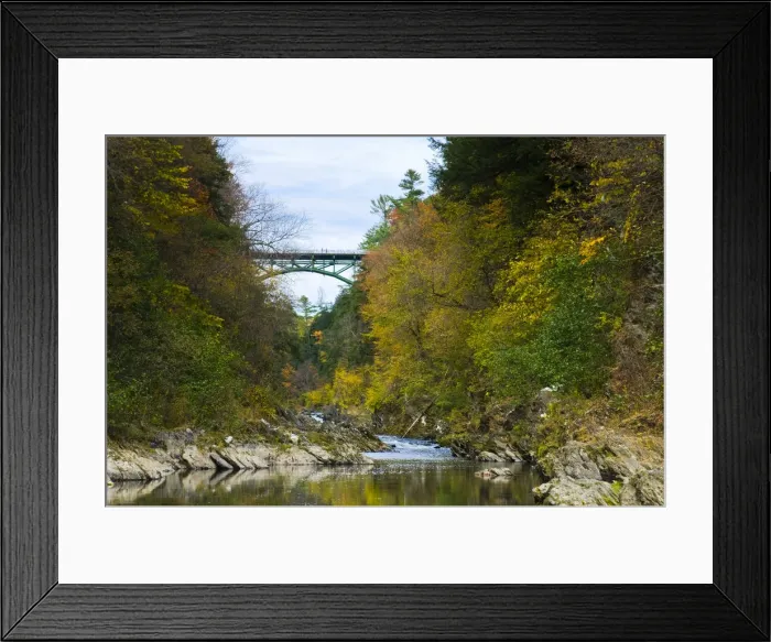 Framed Print : USA, Vermont, Quechee Gorge and Ottauquechee River Framed Print : USA, Vermont, Quechee Gorge and Ottauquechee River