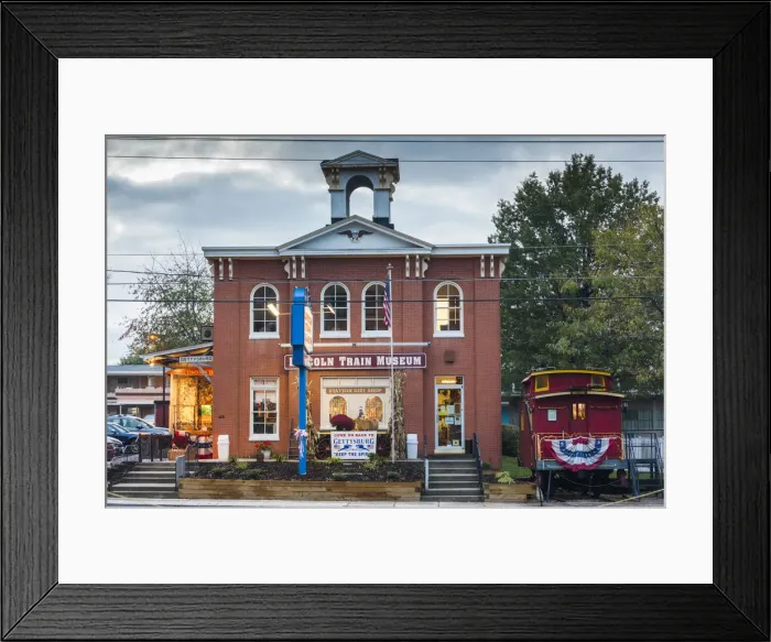 Framed Print : USA, Pennsylvania, Gettysburg, Battle of Gettysburg, Lincoln Train Museum