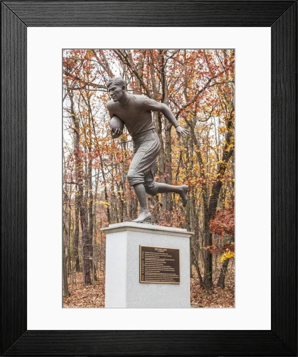 Framed Print : USA, Pennsylvania, Jim Thorpe, statue of Olympian Jim Thorpe