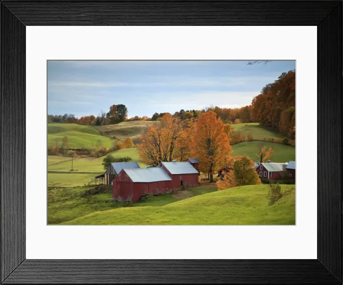 Framed Print : USA, New England, Vermont, Woodstock, Jenne Farm