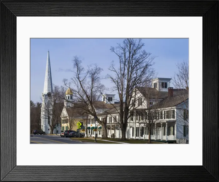 Framed Print : USA, Manchester Center, village view Framed Print : USA, Manchester Center, village view