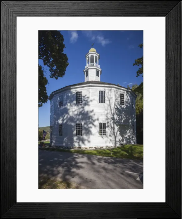 Framed Print : USA, New England, Vermont, Richmond, The Old Round Church, exterior Framed Print : USA, New England, Vermont, Richmond, The Old Round Church, exterior