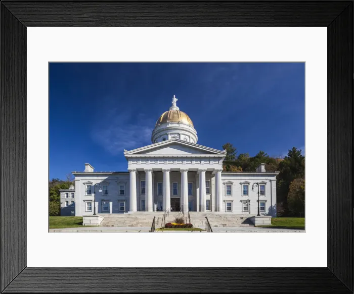 Framed Print : USA, New England, Vermont, Montpelier, Vermont State House